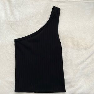American Eagle Black One Strap Tank Top